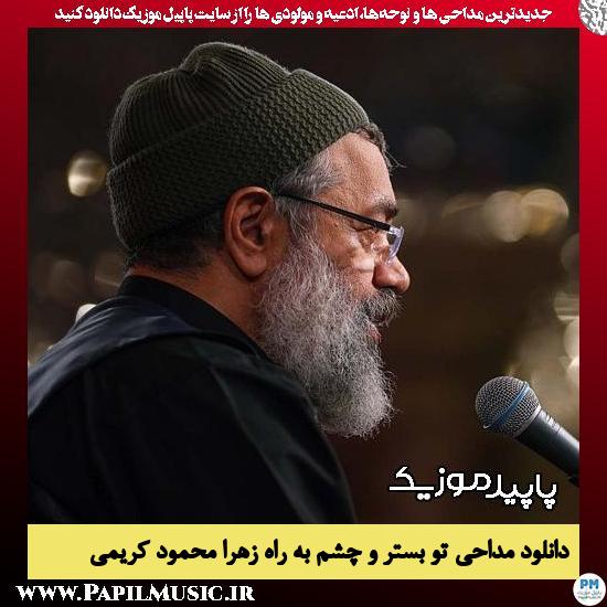 دانلود مداحی تو بستر و چشم به راه زهرا از محمود کریمی